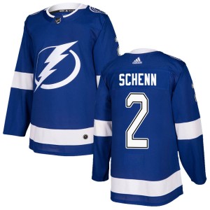 Men's Tampa Bay Lightning Luke Schenn Adidas Authentic Home Jersey - Blue