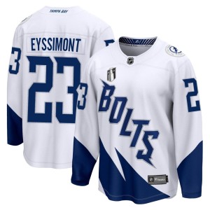 Youth Tampa Bay Lightning Michael Eyssimont Fanatics Branded 2022 Stadium Series Breakaway 2022 Stanley Cup Final Jersey - White