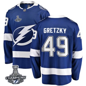 Youth Tampa Bay Lightning Brent Gretzky Fanatics Branded Breakaway Home 2020 Stanley Cup Champions Jersey - Blue