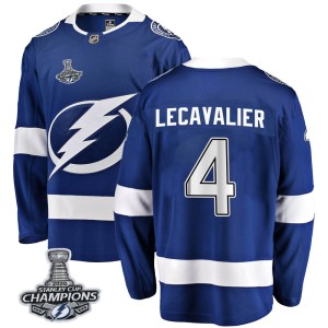 Youth Tampa Bay Lightning Vincent Lecavalier Fanatics Branded Breakaway Home 2020 Stanley Cup Champions Jersey - Blue