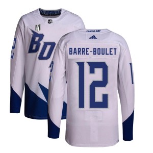 Men's Tampa Bay Lightning Alex Barre-Boulet Adidas Authentic 2022 Stadium Series Primegreen 2022 Stanley Cup Final Jersey - Whit