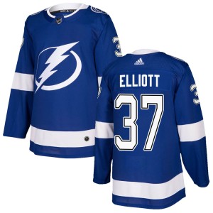 Youth Tampa Bay Lightning Brian Elliott Adidas Authentic Home Jersey - Blue