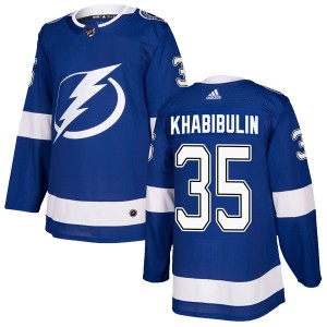 Youth Tampa Bay Lightning Nikolai Khabibulin Adidas Authentic Home Jersey - Blue