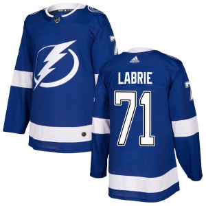 Youth Tampa Bay Lightning Pierre-Cedric Labrie Adidas Authentic Home Jersey - Blue