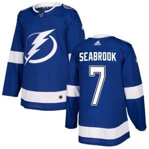 Youth Tampa Bay Lightning Brent Seabrook Adidas Authentic Home Jersey - Blue