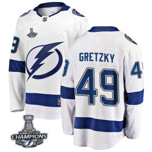 Men's Tampa Bay Lightning Brent Gretzky Fanatics Branded Breakaway Away 2020 Stanley Cup Champions Jersey - White