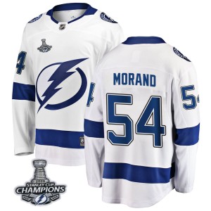 Men's Tampa Bay Lightning Antoine Morand Fanatics Branded Breakaway Away 2020 Stanley Cup Champions Jersey - White