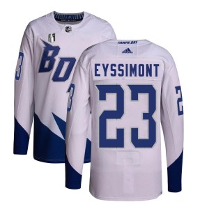 Youth Tampa Bay Lightning Michael Eyssimont Adidas Authentic 2022 Stadium Series Primegreen 2022 Stanley Cup Final Jersey - Whit