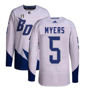 Youth Tampa Bay Lightning Philippe Myers Adidas Authentic 2022 Stadium Series Primegreen 2022 Stanley Cup Final Jersey - White