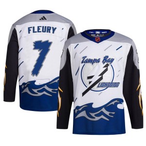 Youth Tampa Bay Lightning Haydn Fleury Adidas Authentic Reverse Retro 2.0 Jersey - White