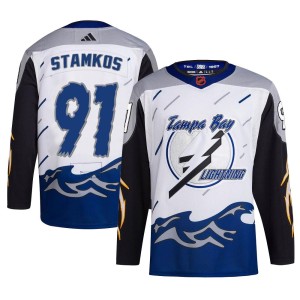 Youth Tampa Bay Lightning Steven Stamkos Adidas Authentic Reverse Retro 2.0 Jersey - White