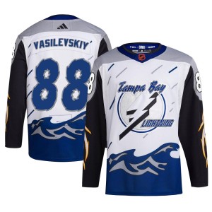 Youth Tampa Bay Lightning Andrei Vasilevskiy Adidas Authentic Reverse Retro 2.0 Jersey - White