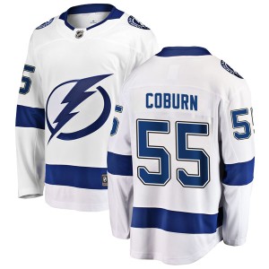 Youth Tampa Bay Lightning Braydon Coburn Fanatics Branded Breakaway Away Jersey - White