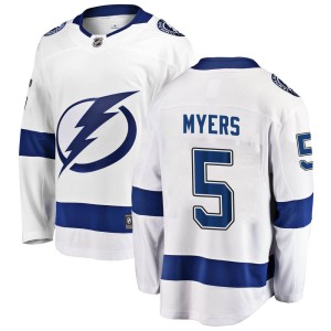 Youth Tampa Bay Lightning Philippe Myers Fanatics Branded Breakaway Away Jersey - White