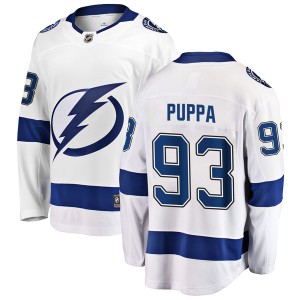 Youth Tampa Bay Lightning Daren Puppa Fanatics Branded Breakaway Away Jersey - White