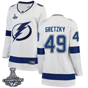 Women's Tampa Bay Lightning Brent Gretzky Fanatics Branded Breakaway Away 2020 Stanley Cup Champions Jersey - White
