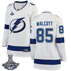 Women's Tampa Bay Lightning Daniel Walcott Fanatics Branded Breakaway Away 2020 Stanley Cup Champions Jersey - White