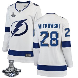 Women's Tampa Bay Lightning Luke Witkowski Fanatics Branded Breakaway Away 2020 Stanley Cup Champions Jersey - White