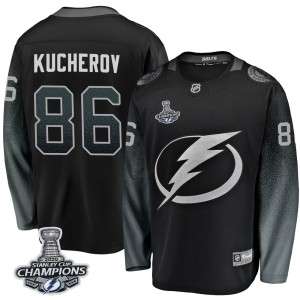 Youth Tampa Bay Lightning Nikita Kucherov Fanatics Branded Breakaway Alternate 2020 Stanley Cup Champions Jersey - Black