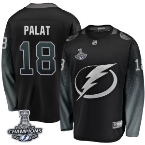 Youth Tampa Bay Lightning Ondrej Palat Fanatics Branded Breakaway Alternate 2020 Stanley Cup Champions Jersey - Black