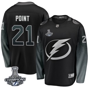 Youth Tampa Bay Lightning Brayden Point Fanatics Branded Breakaway Alternate 2020 Stanley Cup Champions Jersey - Black
