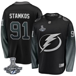Youth Tampa Bay Lightning Steven Stamkos Fanatics Branded Breakaway Alternate 2020 Stanley Cup Champions Jersey - Black