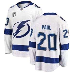 Men's Tampa Bay Lightning Nicholas Paul Fanatics Branded Breakaway Away 2022 Stanley Cup Final Jersey - White