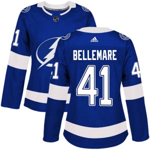 Women's Tampa Bay Lightning Pierre-Edouard Bellemare Adidas Authentic Home Jersey - Blue