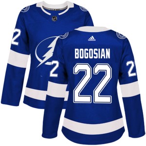 Women's Tampa Bay Lightning Zach Bogosian Adidas Authentic Home Jersey - Blue