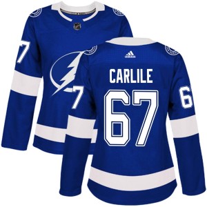 Women's Tampa Bay Lightning Declan Carlile Adidas Authentic Home Jersey - Blue
