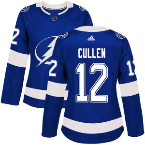 Women's Tampa Bay Lightning John Cullen Adidas Authentic Home Jersey - Blue