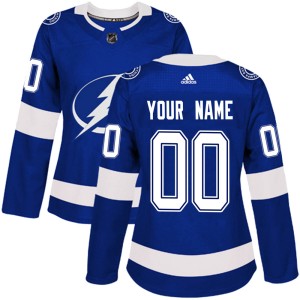 Women's Tampa Bay Lightning Custom Adidas Authentic Home Jersey - Blue