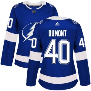 Women's Tampa Bay Lightning Gabriel Dumont Adidas Authentic Home Jersey - Blue