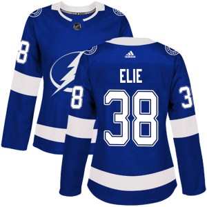 Women's Tampa Bay Lightning Remi Elie Adidas Authentic Home Jersey - Blue