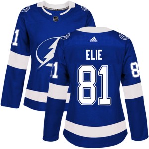 Women's Tampa Bay Lightning Remi Elie Adidas Authentic Home Jersey - Blue
