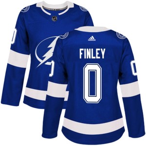 Women's Tampa Bay Lightning Jack Finley Adidas Authentic Home Jersey - Blue