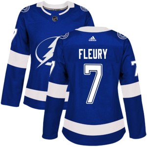Women's Tampa Bay Lightning Haydn Fleury Adidas Authentic Home Jersey - Blue