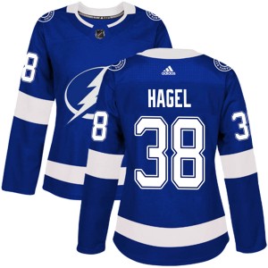 Women's Tampa Bay Lightning Brandon Hagel Adidas Authentic Home Jersey - Blue
