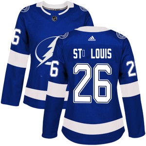 Women's Tampa Bay Lightning Martin St. Louis Adidas Authentic Home Jersey - Blue