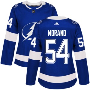 Women's Tampa Bay Lightning Antoine Morand Adidas Authentic Home Jersey - Blue