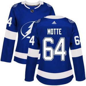 Women's Tampa Bay Lightning Tyler Motte Adidas Authentic Home Jersey - Blue