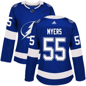 Women's Tampa Bay Lightning Philippe Myers Adidas Authentic Home Jersey - Blue