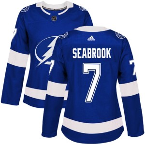 Women's Tampa Bay Lightning Brent Seabrook Adidas Authentic Home Jersey - Blue