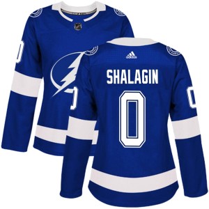 Women's Tampa Bay Lightning Mikhail Shalagin Adidas Authentic Home Jersey - Blue