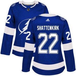 Women's Tampa Bay Lightning Kevin Shattenkirk Adidas Authentic Home Jersey - Blue