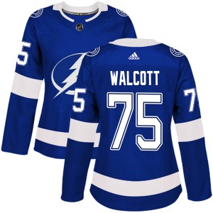 Women's Tampa Bay Lightning Daniel Walcott Adidas Authentic Home Jersey - Blue