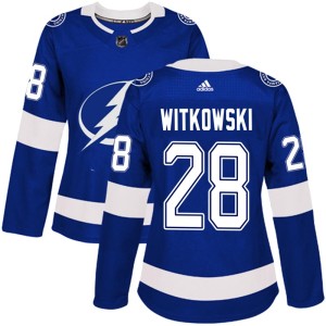 Women's Tampa Bay Lightning Luke Witkowski Adidas Authentic Home Jersey - Blue