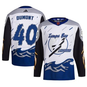 Men's Tampa Bay Lightning Gabriel Dumont Adidas Authentic Reverse Retro 2.0 Jersey - White
