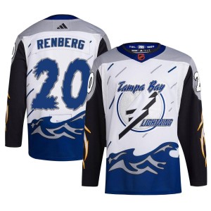 Men's Tampa Bay Lightning Mikael Renberg Adidas Authentic Reverse Retro 2.0 Jersey - White