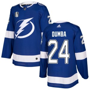 Youth Tampa Bay Lightning Matt Dumba Adidas Authentic Home 2022 Stanley Cup Final Jersey - Blue